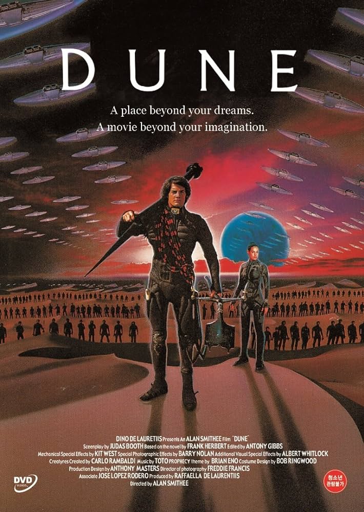 A movie poster of the Film Dune (1984), directed by David Lynch