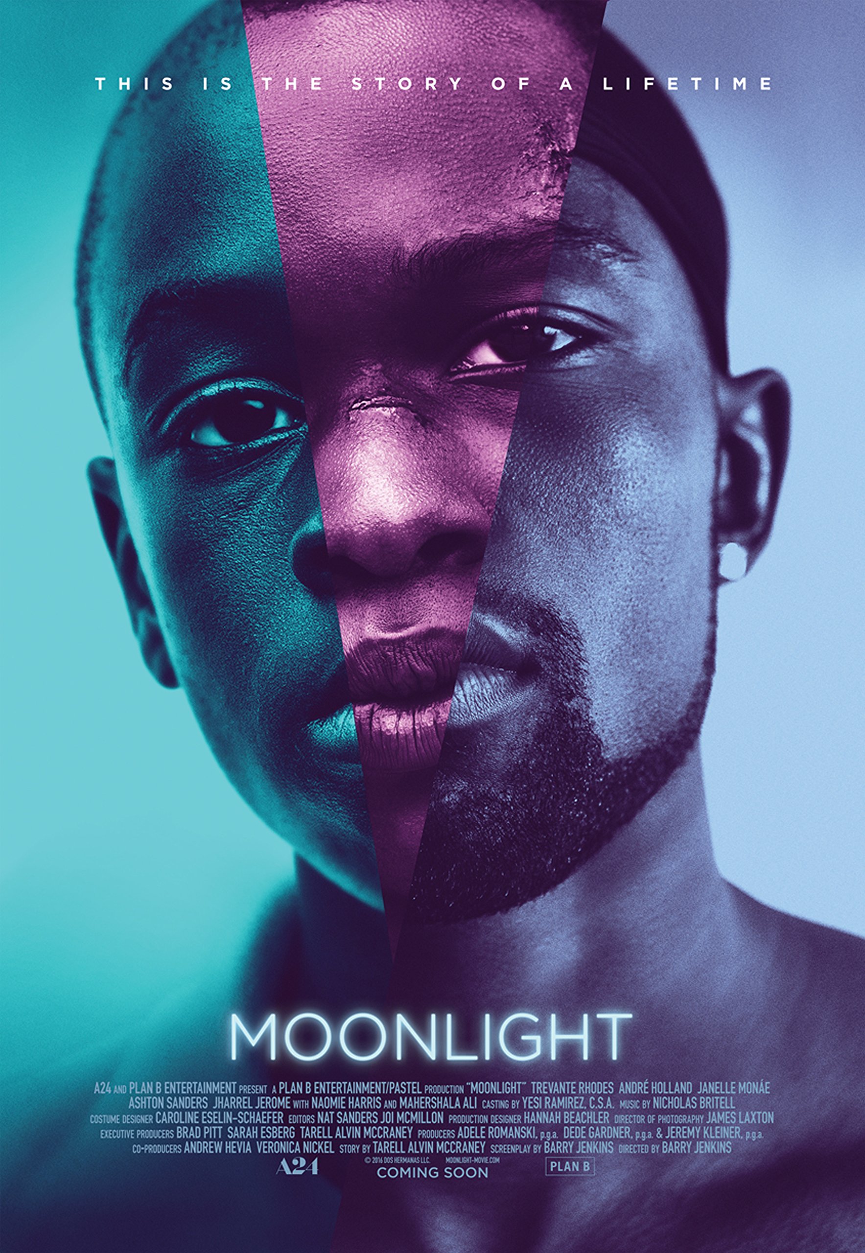 A movie poster of the film Moonlight